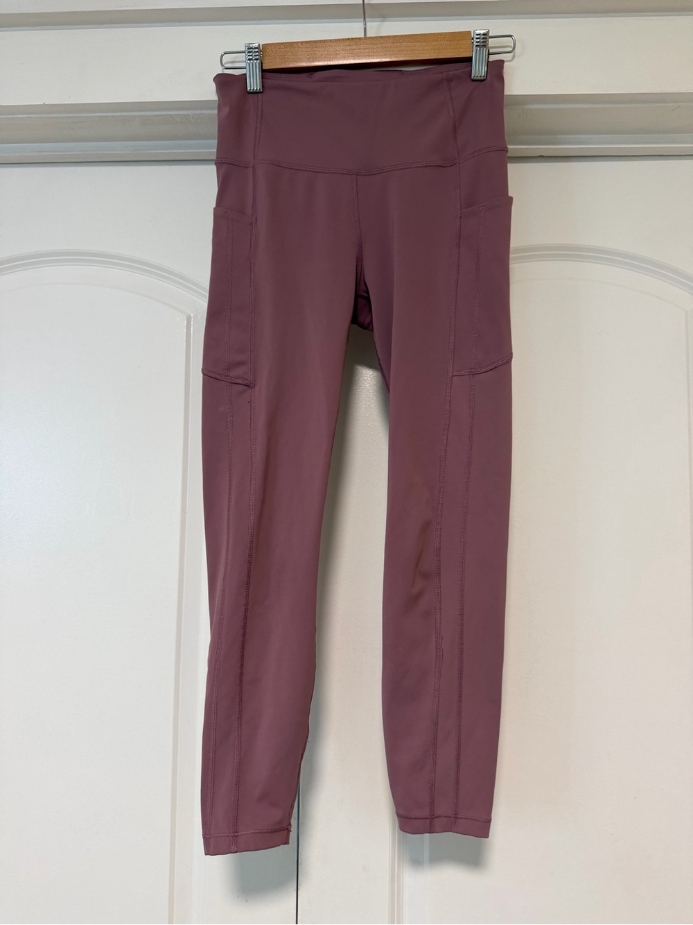 Athleta Dusty Mauve Purple High-Rise Pocket Leggings Yoga Gym Workout Running